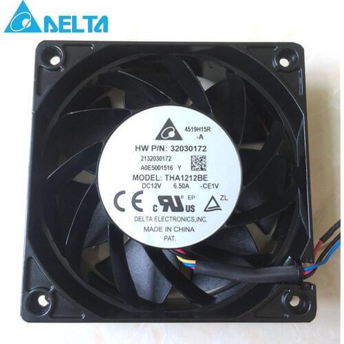 For Bitcoin GPU miner most powerful violent cooling fan for delta THA1212BE 12V 6.50A PWM 4-Pin
