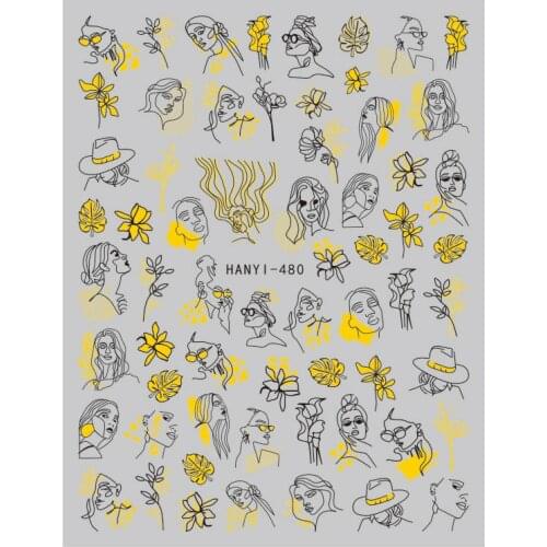 Elegant Nails Art Manicure Back Glue Decal Decorations Design Nail Sticker For Nails Tips Beauty