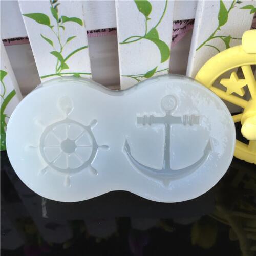 GLADZGT Cartoon Anchor Liquid silicone mold DIY resin jewelry pendant necklace Earrings mold resin molds for jewelry