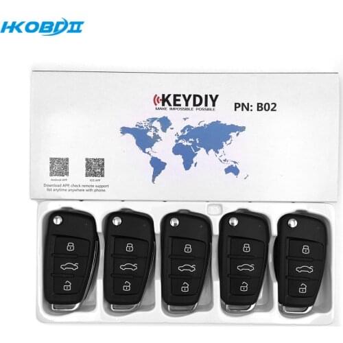 HKOBDII KEYDIY Original KD B02 3 Button Green B series Universial Remote For KD900/KD-X2/ URG200/KD MINI B Series Remote