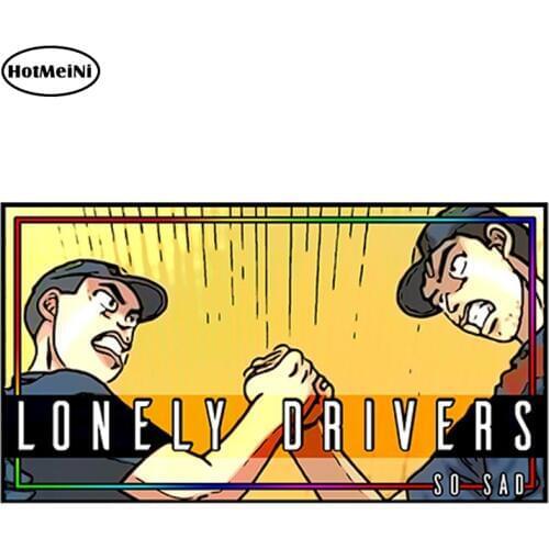 HotMeiNi 13cm x 7.1cm Lonely Drivers (Initial-D) Slap Sticker Cartoon Car Styling Car Window Bumper Decal Funny Car Stickers