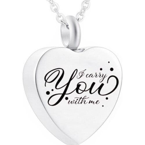 Heart-Shaped Pendant Cremation Jewelry Stainless Steel Urn Pendant To Commemorate The Ashes Of A Deceased Relative/Pet