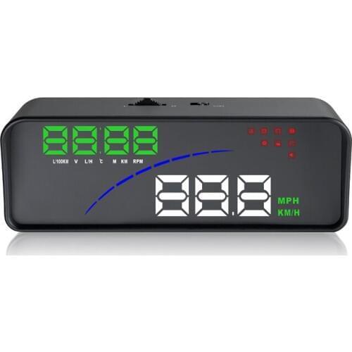 2018 new Digital speedometer HUD Display P9 3.6 Inch Heads Up Consumption Data smart computer OBD 2
