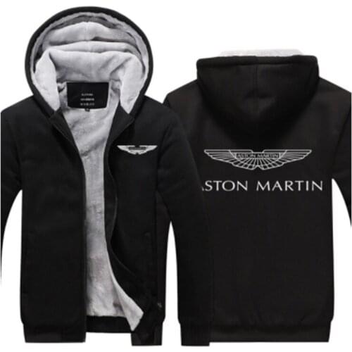New ASTON MARTI Winter zipper for sweatshirt Tops men Warm Thickening coat Hoodies jackets Colors