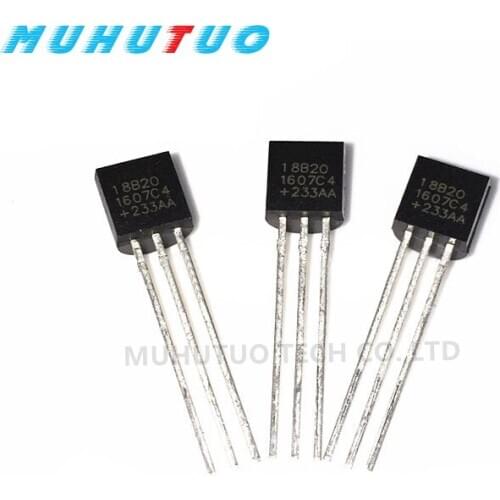 10PCS DS18B20 chip programmable digital temperature controller/temperature sensor TEMPERATURE acquisition TO-92