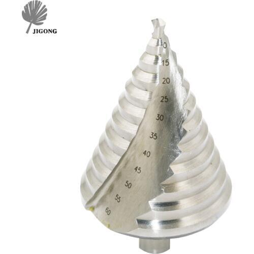 6-60mm Hss Step Cone Drill Bit Hole Cutter Set 12 Steps Metric Step Drill Wood Plastic Metal Drilling Shank Dia 13mm