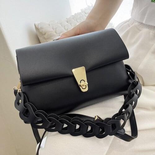 Luxury Shoulder Bag Woven Shoulder Strap Crossbody Bags High Quality Satchels 2021 Fashion Women Bag Leather Handbags Flap