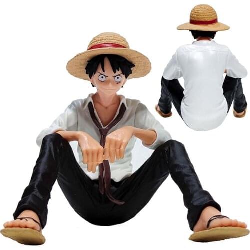 Japanese Anime Sitting Posture Luffy Model Figure Action Toys Girls Boys Car Ornaments Doll Souvenir Adult Kids Decor Xmas Gift
