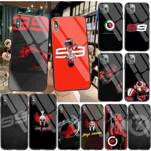 YJZFDYRM Jorge Lorenzo 99 Soft Phone Case Cover Tempered Glass For iPhone 11 Pro XR XS MAX 8 X 7 6S 6 Plus SE 2020 case