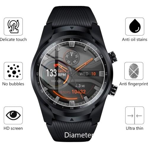 Smartwatch Tempered Glass Clear Protective Film Guard For Ticwatch Pro S E C2 E2 S2 Watch Full Display Screen Protector Cover