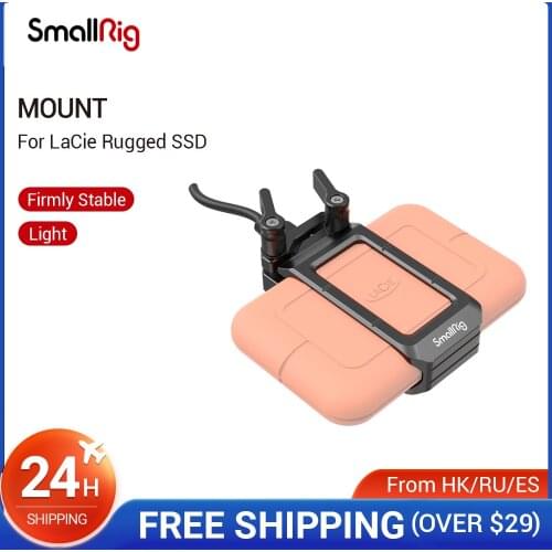 SmallRig Clamp Mount for LaCie Rugged SSD Holder Mount To Cage/Side Handle/Top Handle Video Shooting DIY Mount Support Rig -2814
