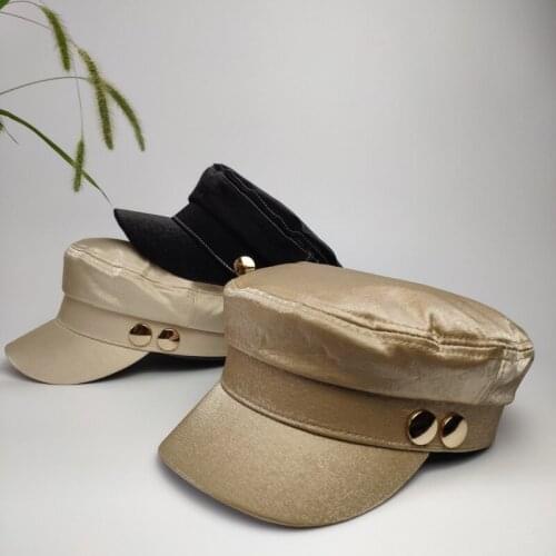 British Style Women Military Hat Autumn Sailor Hats For Women Beret Flat Top Female Travel Cadet Hat Captain Cap