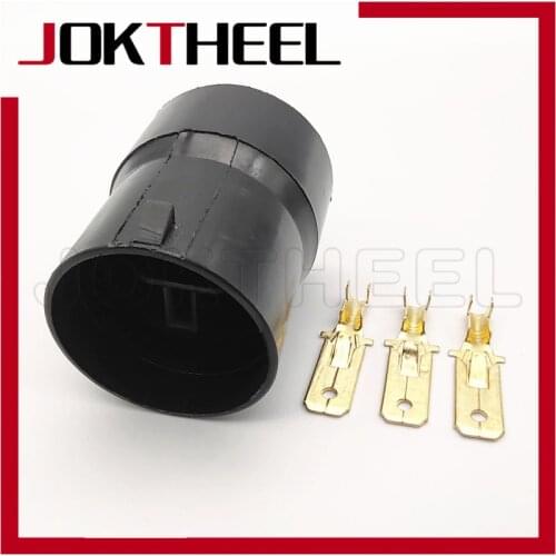 1/5/20 sets 6.3mm 3 pin way male housing adapter black auto wire connector plug round alternator for car Mitsubishi 90980-11491