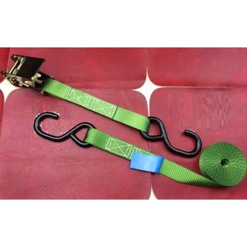 1",25MM,800KGX6M--10M,S hook,ratchet tie down cargo lashing shipping package strap shipment belt load binder assembly sling