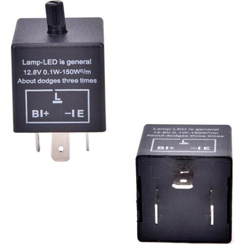 1 Pc 12V 3-Pin LED Adjustable Car Flasher Flash Relay For Turn Signal Light CF13