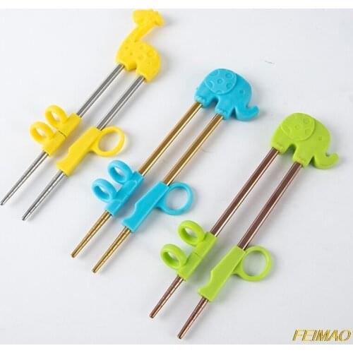 Kids Training Helper Portable Cartoon Learning Training Chopsticks Kids Table