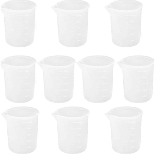 10Pcs Silicone Measuring Cups 100 Ml Silicone Cups Non Stick Mixing Cups DIY Glue Tools Cup For Handmade Craft