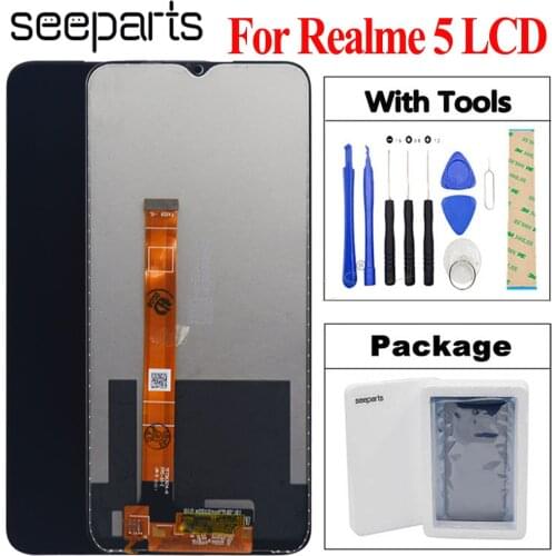 100% Tested For OPPO Realme 5 LCD RMX1911 display touch panel screen sensor assembly For Realme 5i RMX2030 LCD replacement