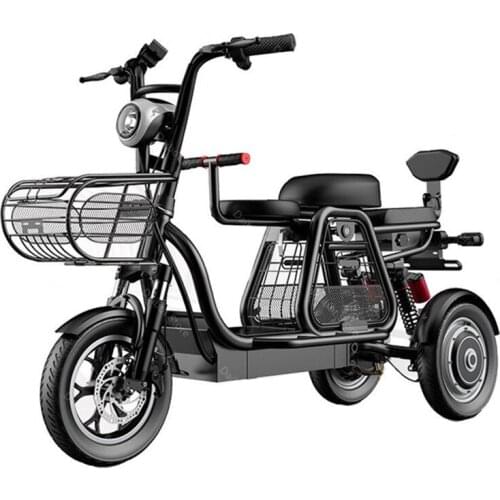 12Inch 48V Electric Bike 500W with 3 Seats for Parent Child
