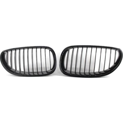 2PC Grill Grille For BMW E60 E61 528i 535i 525i 530i 545i M5 04-09 Gloss Black 51137065701，51137065702，51137065061，51137065062