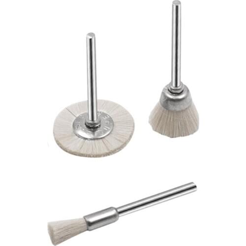 3pcs/set Wool Polishing Brush Grinder Brushes for Low Speed Machine Grinding Buffing Dental Care Rotary Tool