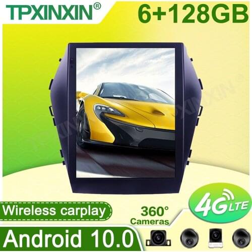 Android 10 6+128G 360 camera For Hyundai Santa FE IX45 GPS Navigation Headunit Multimedia Player Radio Tape Recorder