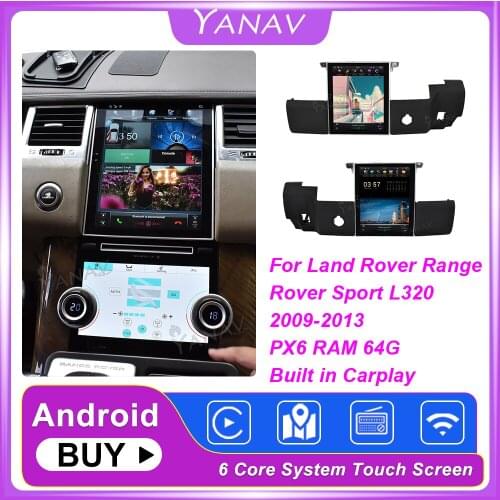 Car stereo DVD player right/left hand car GPS navigation for-Land Rover Range Sport L320 2009~2013 Tesla style car audio player