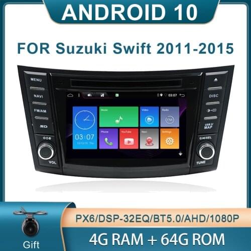 Bosion PX6 4GB+64GB 2 din Android 10 Car DVD player for Suzuki Swift 2011-2015 Car Radio Multimedia Player GPS Navigation WI-FI