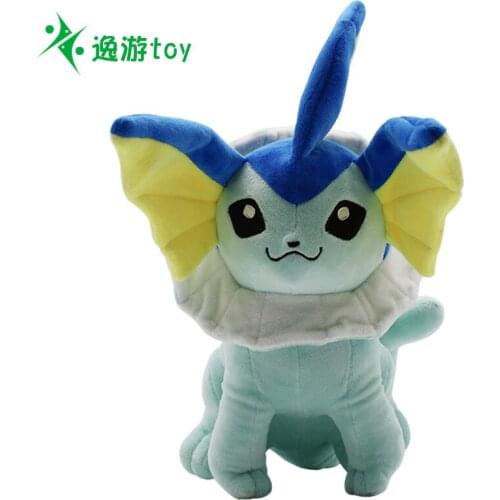 Free Shipping Pokemon Original Anime Cartoon High Quality 40CM Vaporeon Eevee Animal Stuffed Plush dolls Plush Toys Kid Gift