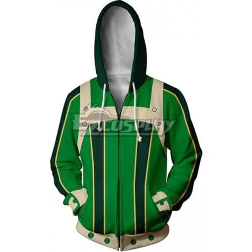 Boku No Hero Akademia Tsuyu Asui Coat Hoodie Coat Hoodie Top Jacket Halloween Adult Daily Wearing Cosplay Costume E001