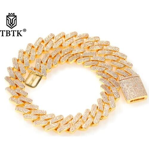 TBTK Cubian Link Punk Marquise Chain Fashion Hip Hop Rock Jewelry Men Zinc Alloy With Rhinestones Iced Out Charms Jewelry