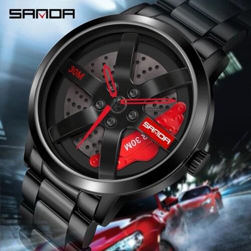 Relogio Masculino SANDA New Sport Mens Watches Top Brand Luxury Full Steel Quartz Clock Waterproof Watch for Men Montre Homme