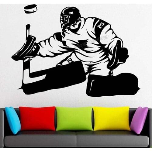 Hockey Wall decal Hockey player Teamplay Ice Sport svg Washer Fan Hockey stick Wall Sticker Vinyl Decal Home Room Decor B216