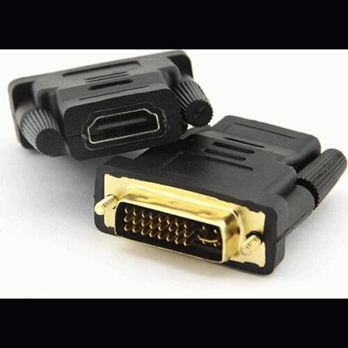 1000pcs DVI (24+1)/(24+5) To HDMI Adapter Cables 24k Gold Plated Plug Male To Female HDMI To DVI Cable Converter 1080P