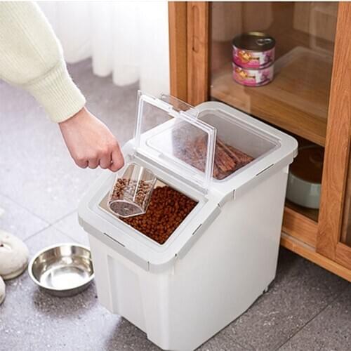 Pet Dog Feeder Storage Food Container Mildew Large Capacity Storage Anti-Oxidation Dog Bowl Fresh Box Food Container Dog Bucket
