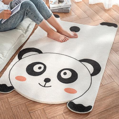 Panda Carpet for Living Room Cute Cartoon Animal Bedroom Rugs Anti Slip Bedside Kids Room Floor Mat Water Absorbent Bath Mat Hom
