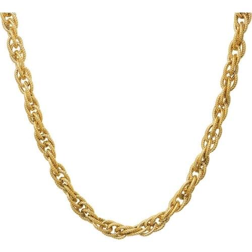 Chunky Stainless Steel Thick Chain Neckalces Statement Gold Metal 18 K Collar Necklace Jewelry бежутерия женская колье Gift