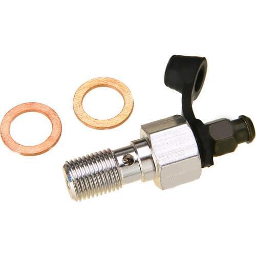M10 x 1mm Motorcycle Brake Braking Caliper Bleed Screw Nipple Dust Cap Banjo Bolt Sealing Washer Mayitr
