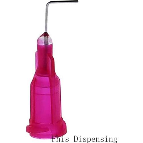 Pack of 100 Stainless Steel Distribution Blunt Tip 25G 90 Degrees Elbow Dispensing Needles