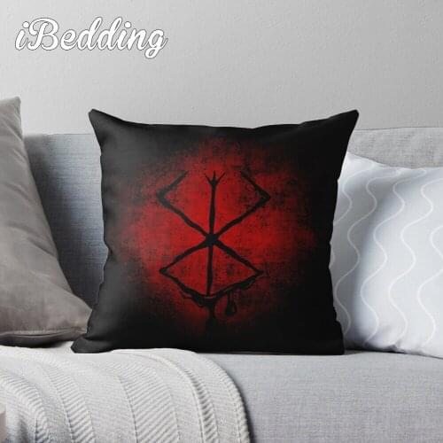 Berserk Black Marked People Throw Pillow Cushion Cover Polyester Throw Pillows Case On Sofa Home Living Room Car Seat Decor