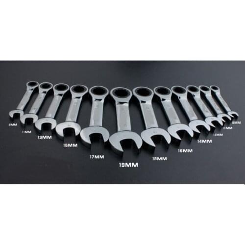 NEW 1pcs CRV 72T Stubby Ratchet Spanner Ratchet Wrench Car tool DIN