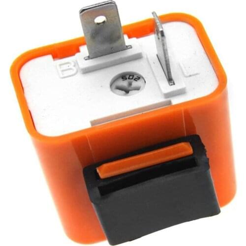 New 12V DC Speed Adjustable 2-Pin LED Flasher Relay Motorbike Turn Signal Indicator Electronic Flasher Relay for LED Turn Signal