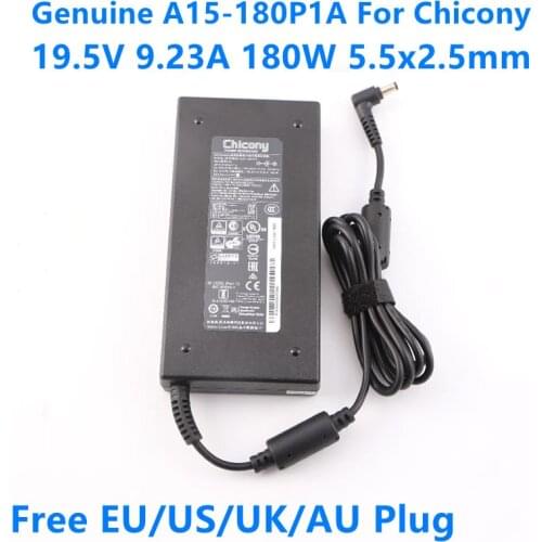 Genuine 19.5V 9.23A 180W Chicony A15-180P1A A180A034P AC Adapter For CLEVO P650RG P950ER MSI GS63VR CX72 Laptop Power Charger