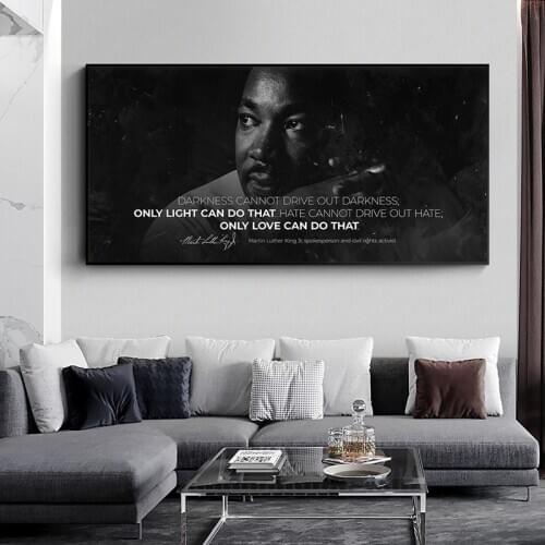 Successful People Canvas MARTIN LUTHER KING JR Love Over Hate Posters and Prints Picture on Wall Art Canvas Painting Room Decor