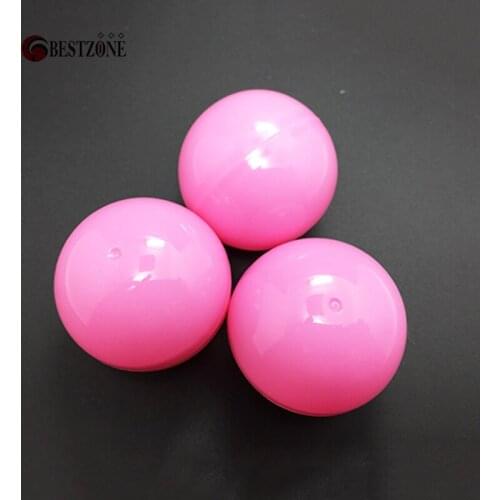 Free shipping good quality 40mm pink color with PP material plastic capsule ball
