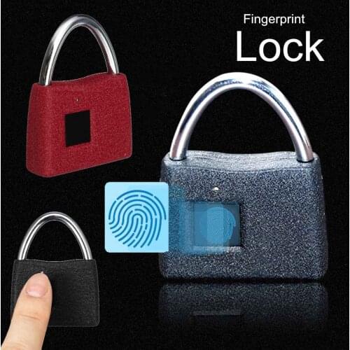 Portable Smart Keyless Luggage Door Lock Anti Theft Fingerprint Security Padlock Electric Lock Access Control Accessories