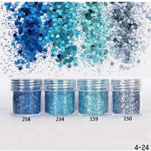 1Box 10ml Sky Blue Mix Nail Glitter Powder Sequins Powder for Nail Art Decoration Optional Scrapbooking Sequin Confetti Glitter