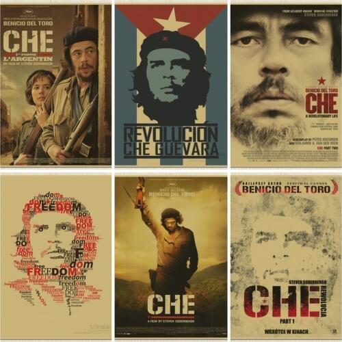 The film "Che Guevara Biography" classic retro poster