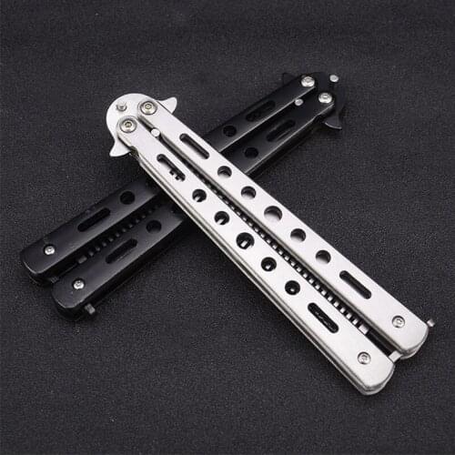 Training Folding Knife Outdoor Camping Practice Comb Stainless Steel Folding Multi-tool Ractice Butterfly In Knife Trainer