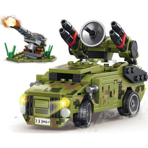 Military Series World War II Special forces Anti-aircraft missile armored vehicle Building Blocks Bricks Toys Gifts
